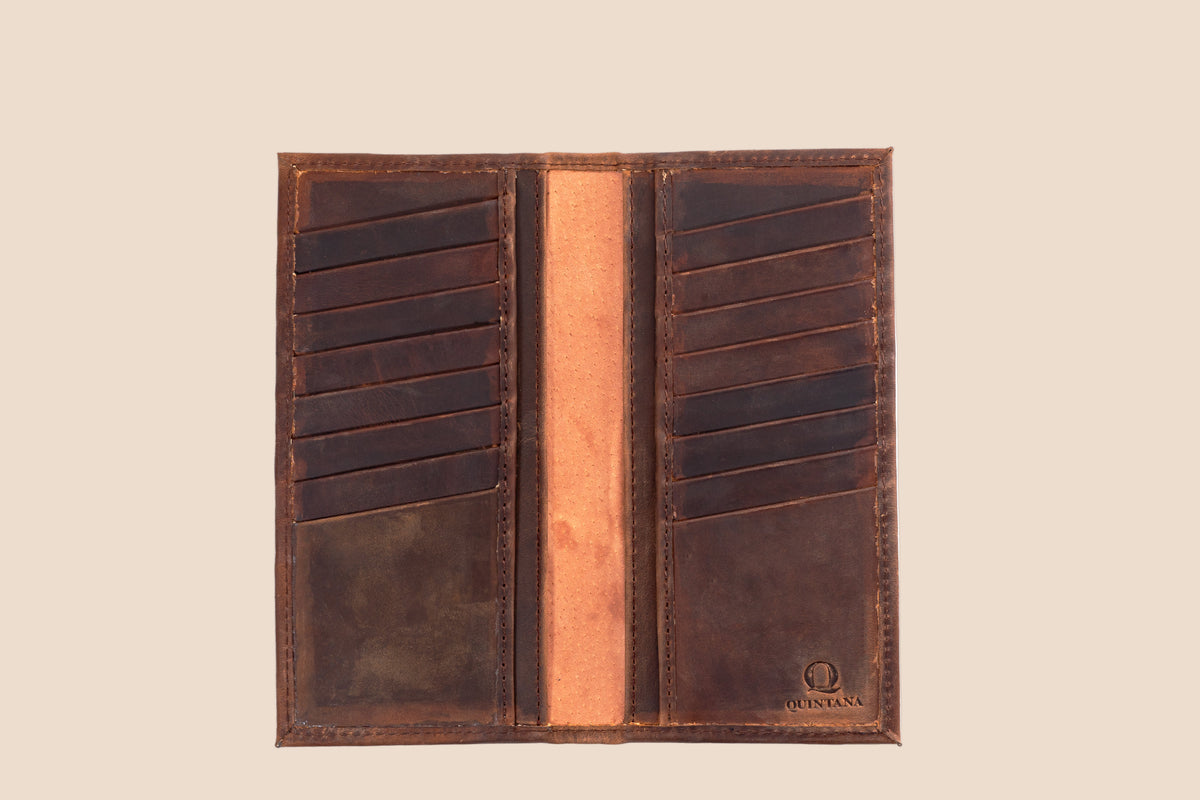 Long Bifold Leather Wallet