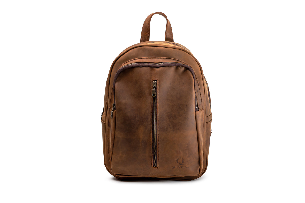 Quintana Distressed Leather Backpack, view 2