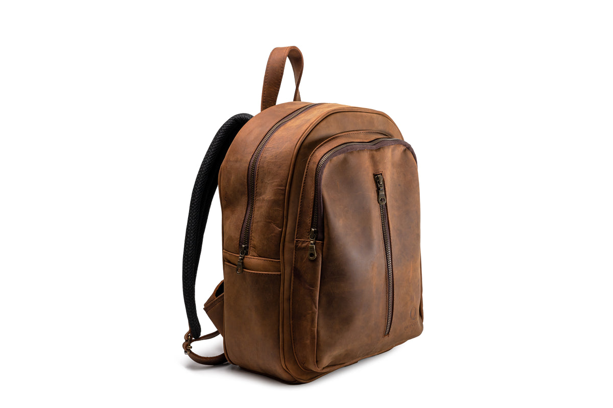 Quintana Distressed Leather Backpack, view 1