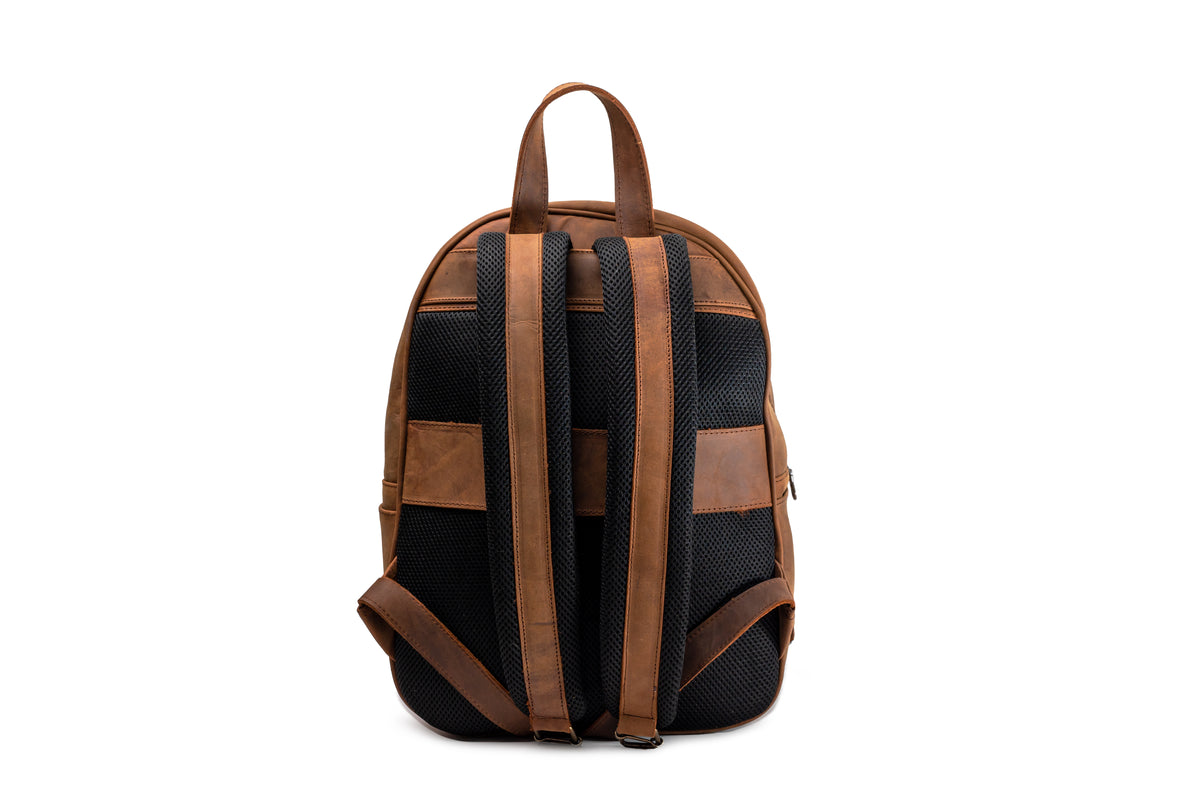 Quintana Distressed Leather Backpack, view 3