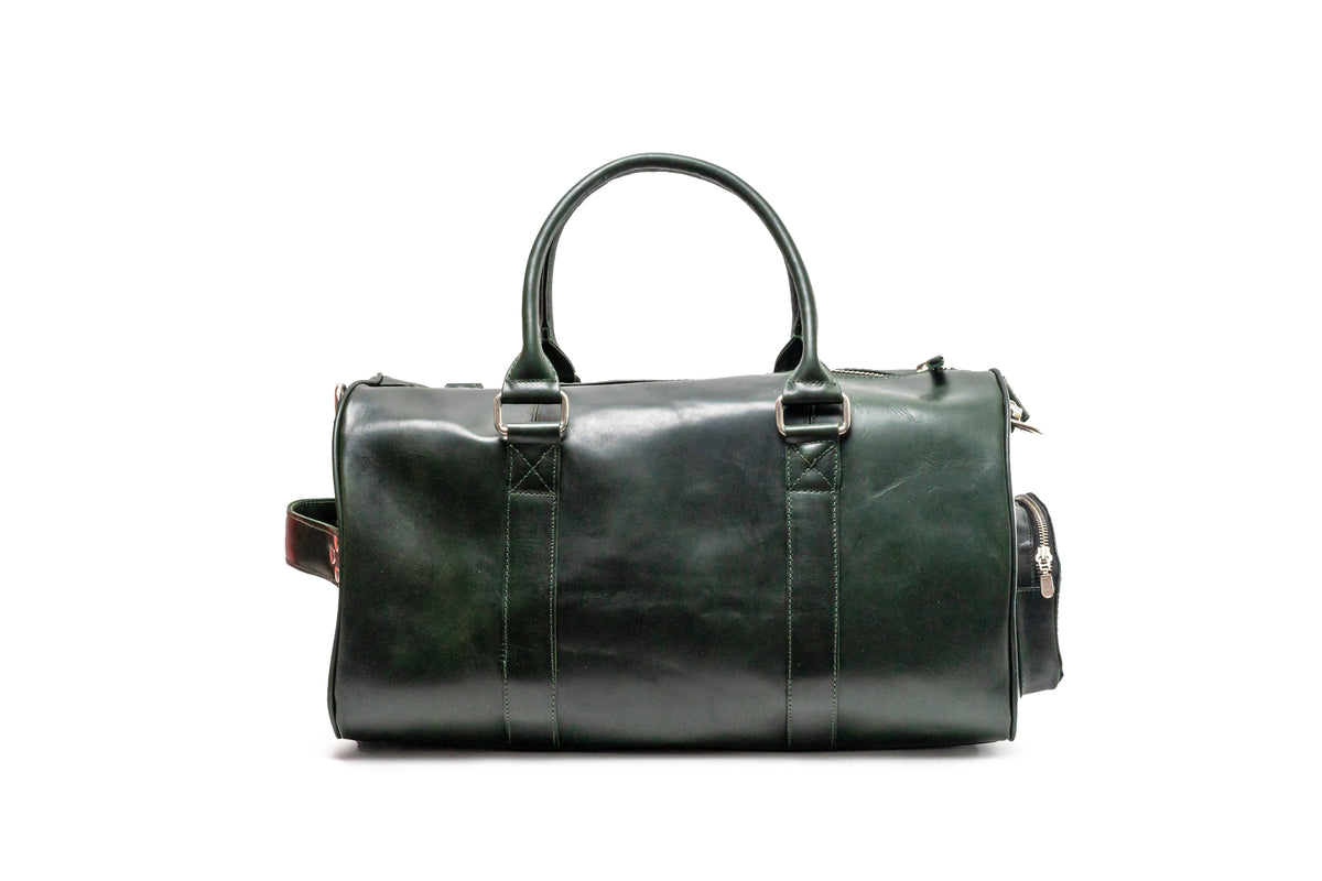 Quintana Vegetable-Tanned Leather Duffel Bag, side